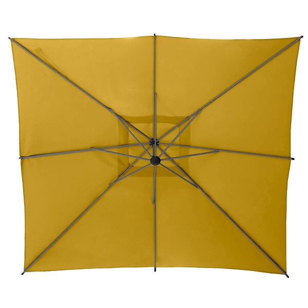 HESPERIDE - Parasol déporté carré "Manoa" jaune moutarde D2,5x2,5m en acier - large