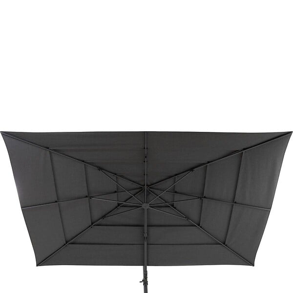 HESPERIDE - Parasol déporté rectangulaire multi-toile "Melhia" anthracite 4x3m - large