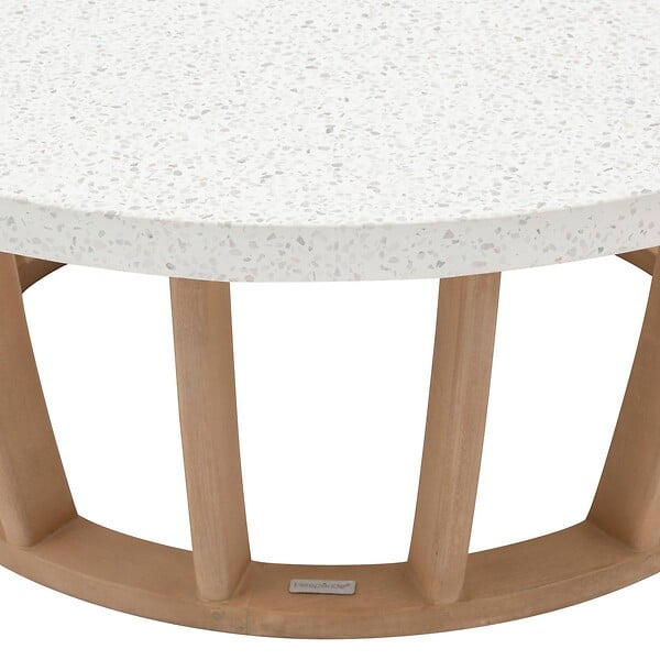 HESPERIDE - Table basse de jardin ronde "Lemindo" 100cm en eucalyptus - large