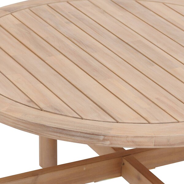HESPERIDE - Table basse de jardin ronde "Deona" 80x48cm en acacia - large