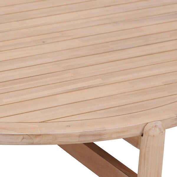 HESPERIDE - Table basse de jardin ronde "Deona" 120x38cm en acacia - large