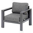 HESPERIDE - Fauteuil de salon de jardin "Évasion" graphite polyester et aluminium - vignette