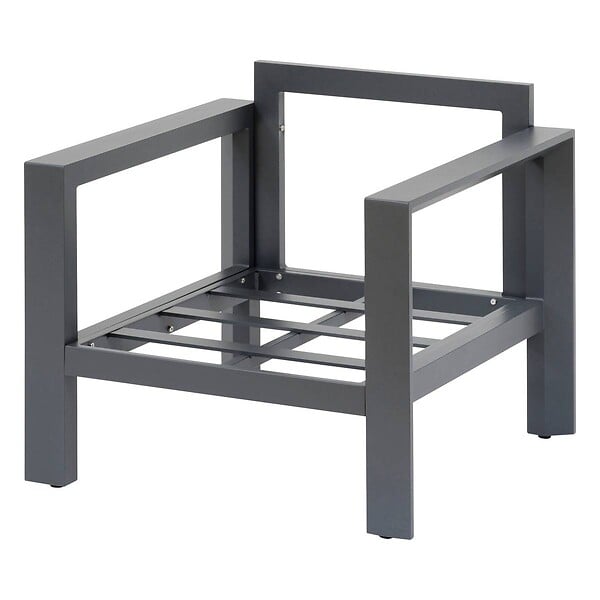HESPERIDE - Fauteuil de salon de jardin "Évasion" graphite polyester et aluminium - large