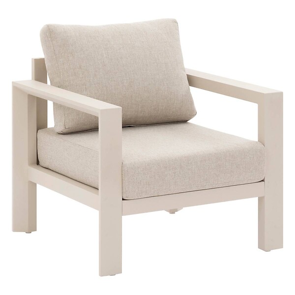 HESPERIDE - Fauteuil de salon de jardin "Évasion" argile polyester et aluminium - large