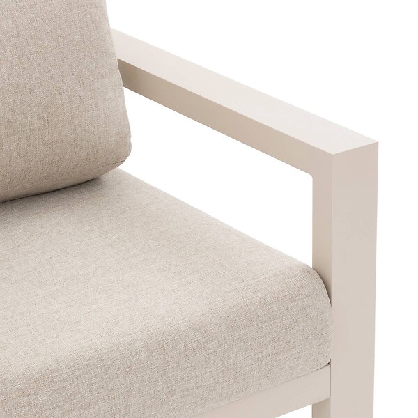 HESPERIDE - Fauteuil de salon de jardin "Évasion" argile polyester et aluminium - large