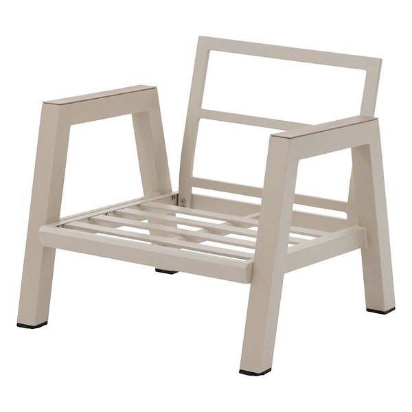 HESPERIDE - Fauteuil de salon de jardin "Axiome" argile aluminium et texaline et polyester - large