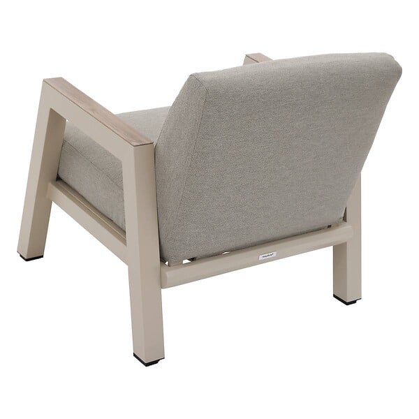 HESPERIDE - Fauteuil de salon de jardin "Axiome" argile aluminium et texaline et polyester - large