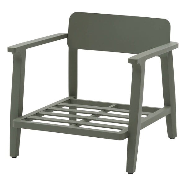 HESPERIDE - Fauteuil de salon de jardin "Pulpy" vert laurier aluminium et polyester - large