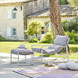 HESPERIDE - Fauteuil relax de jardin "Lambinio" blanc en aluminium en acier traité en epoxy - vignette