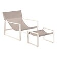 HESPERIDE - Fauteuil relax de jardin "Lambinio" blanc en aluminium en acier traité en epoxy - vignette