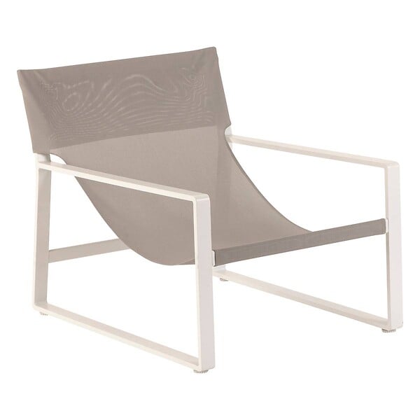 HESPERIDE - Fauteuil relax de jardin "Lambinio" blanc en aluminium en acier traité en epoxy - large