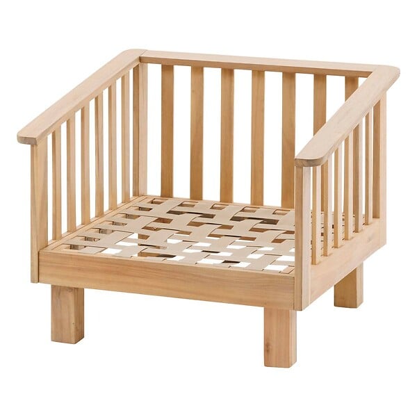 HESPERIDE - Fauteuil de salon de jardin "Xenia" acacia - large