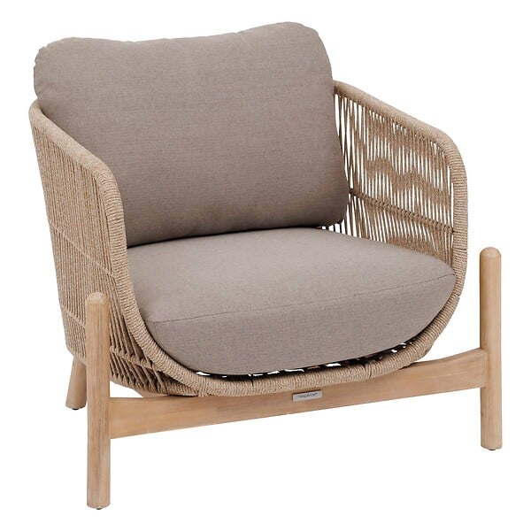 HESPERIDE - Fauteuil de salon de jardin "Deona" en acacia - large