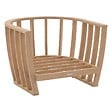 HESPERIDE - Fauteuil de salon de jardin "Lemindo" eucalyptus & beige polyester et eucalyptus - vignette