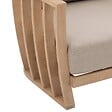 HESPERIDE - Fauteuil de salon de jardin "Lemindo" eucalyptus & beige polyester et eucalyptus - vignette