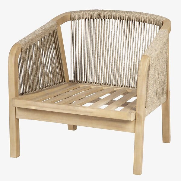 HESPERIDE - Fauteuil de salon de jardin "Papouasie" en acacia - large