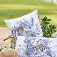 HESPERIDE - Coussin déco d'extérieur "Maoria" motif tigre 40 x 40cm en polyester - vignette