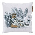 HESPERIDE - Coussin déco d'extérieur "Maoria" motif tigre 40 x 40cm en polyester - vignette