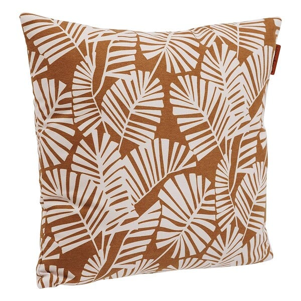 HESPERIDE - Coussin déco d'extérieur "Fylie" palmier & camel 40x40cm en polyester - large