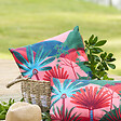 HESPERIDE - Coussin déco d'extérieur "Maoria" motif jungle 40 x 40cm en polyester - vignette