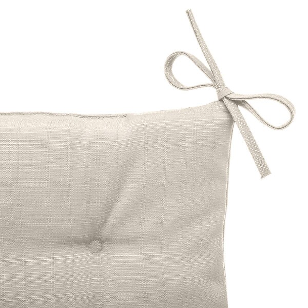 HESPERIDE - Galette de chaise carrée 4 points "Korai" blé 40x40x4cm en polyester - large