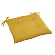 HESPERIDE - Galette de chaise carrée 4 points "Korai" jaune moutarde 40x40x4cm en polyester - vignette