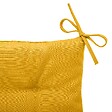 HESPERIDE - Galette de chaise carrée 4 points "Korai" jaune moutarde 40x40x4cm en polyester - vignette