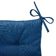 HESPERIDE - Galette de chaise carrée 4 points "Korai" bleu indigo 40x40x4cm en polyester - vignette