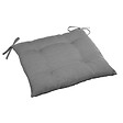 HESPERIDE - Galette de chaise carrée 4 points "Korai" ardoise 40x40x4cm en polyester - vignette