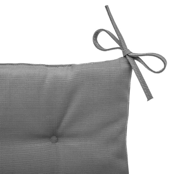 HESPERIDE - Galette de chaise carrée 4 points "Korai" ardoise 40x40x4cm en polyester - large