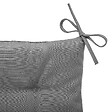 HESPERIDE - Galette de chaise carrée 4 points "Korai" ardoise 40x40x4cm en polyester - vignette