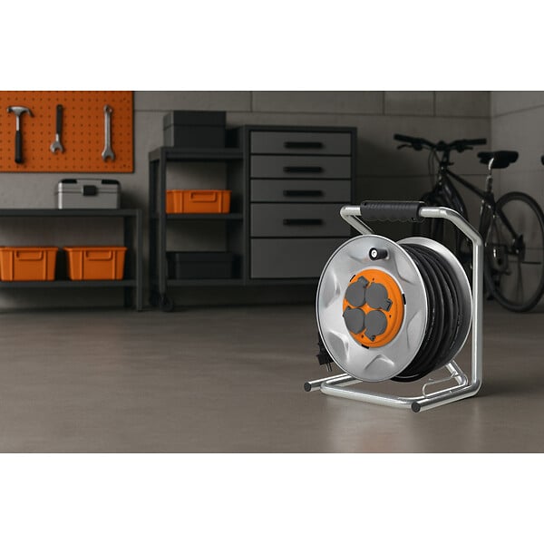 ZENITECH - Enrouleur de chantier IP44 4 prises 16A 3G2,5mm² 35m - orange - Zenitech - large