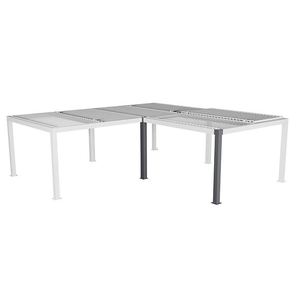 HESPERIDE - Kit de 2 poteaux d'angle pour pergola bioclimatique "Majaé" 3,6x3,6m - large