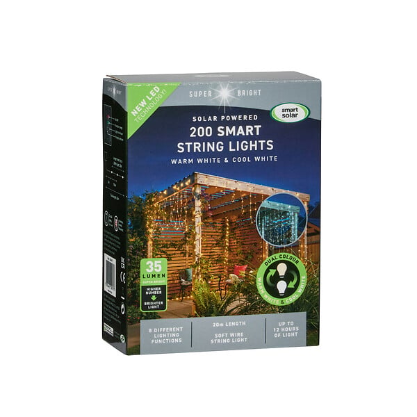 SMARTSOLAR - Guirlande solaire Smart 200 LED duo - 20m - large