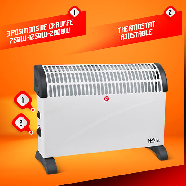 WARM TECH - Convecteur 2000W - WARM TECH - large