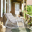 HESPERIDE - Fauteuil à bascule de jardin "Felinio" taupe - vignette