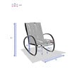 HESPERIDE - Fauteuil à bascule "Nevada" graphite en acier traité époxy - vignette