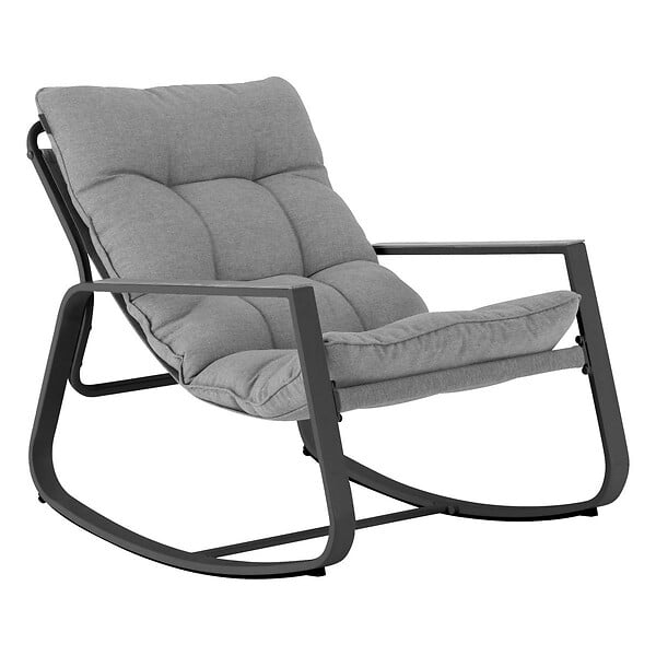 HESPERIDE - Fauteuil à bascule de jardin "Felinio" gris - large