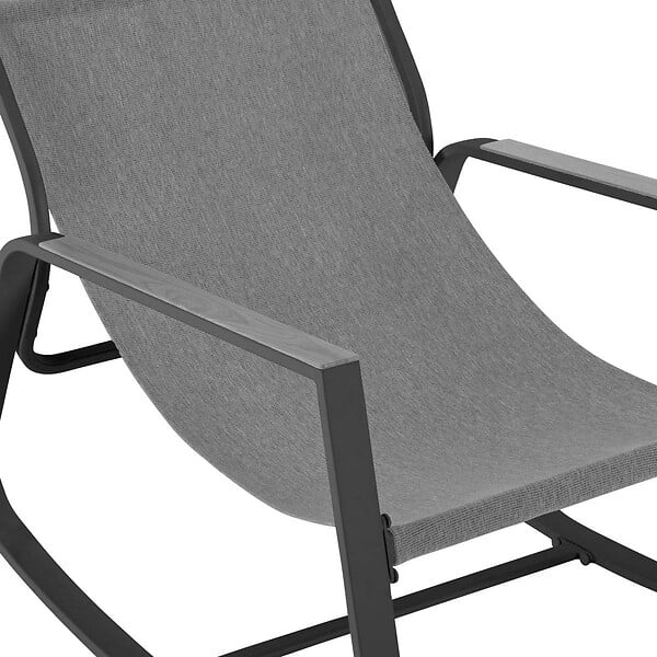 HESPERIDE - Fauteuil à bascule de jardin "Felinio" gris - large