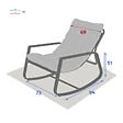 HESPERIDE - Fauteuil à bascule de jardin "Felinio" gris - vignette