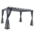 HESPERIDE - Moustiquaire pour pergola "Belize" à lattes 3x3,8m ardoise en polyester - vignette