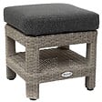 HESPERIDE - Pouf de jardin "Polynésia" havane en aluminium traité époxy - vignette
