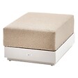 HESPERIDE - Pouf de jardin "Évasion" avoine aluminium et oléfine - vignette