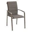 HESPERIDE - Fauteuil de jardin empilable "Diese" mocha & praline en aluminium traité époxy - vignette