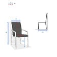 HESPERIDE - Fauteuil de jardin empilable "Diese" mocha & praline en aluminium traité époxy - vignette