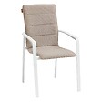 HESPERIDE - Fauteuil de jardin empilable "Diese" badiane & blanc en aluminium traité époxy - vignette