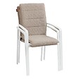 HESPERIDE - Fauteuil de jardin empilable "Diese" badiane & blanc en aluminium traité époxy - vignette