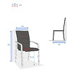 HESPERIDE - Fauteuil de jardin empilable "Diese" badiane & blanc en aluminium traité époxy - vignette
