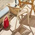 HESPERIDE - Fauteuil de jardin empilable "Riu" argile & beige aluminium - vignette