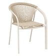 HESPERIDE - Fauteuil de jardin empilable "Riu" argile & beige aluminium - vignette